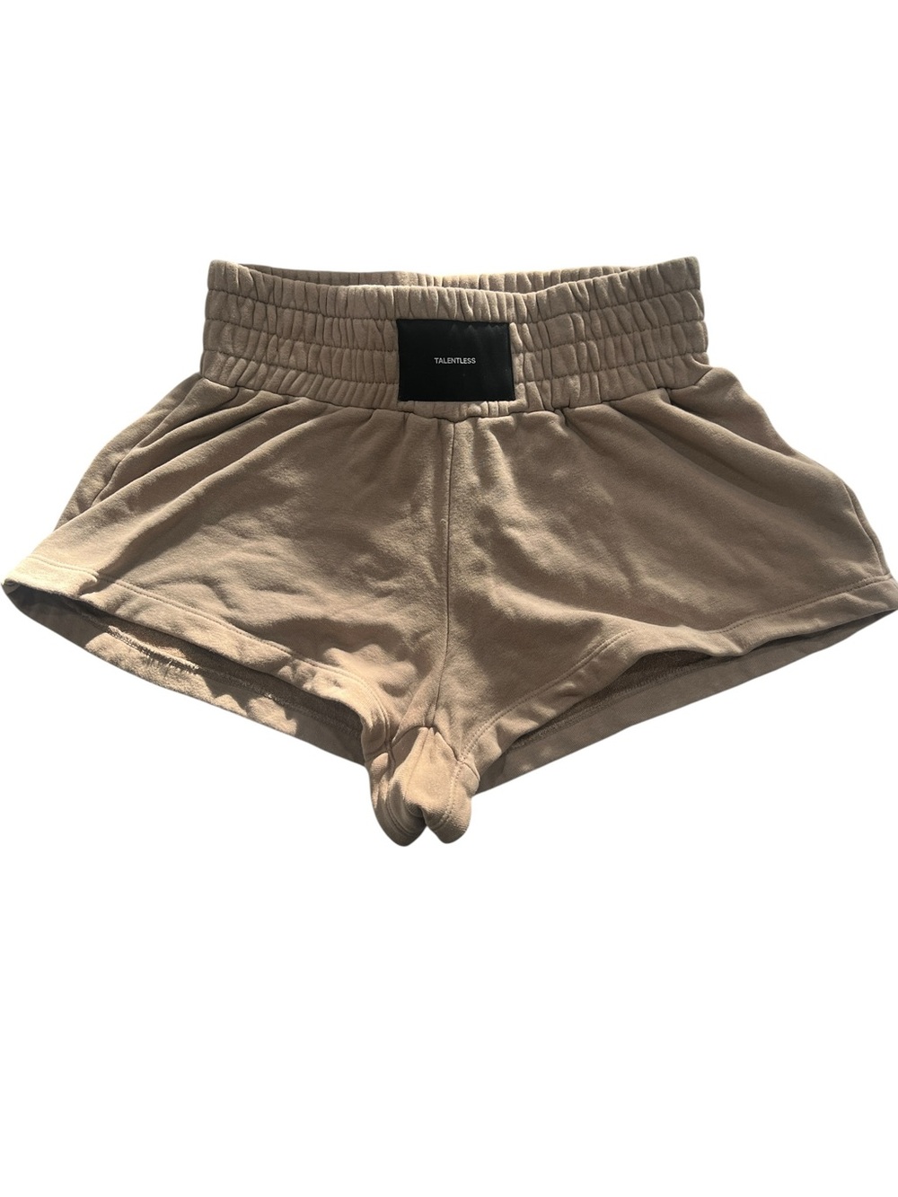TALENTLESS Taupe Elastic-Waist Athletic Shorts